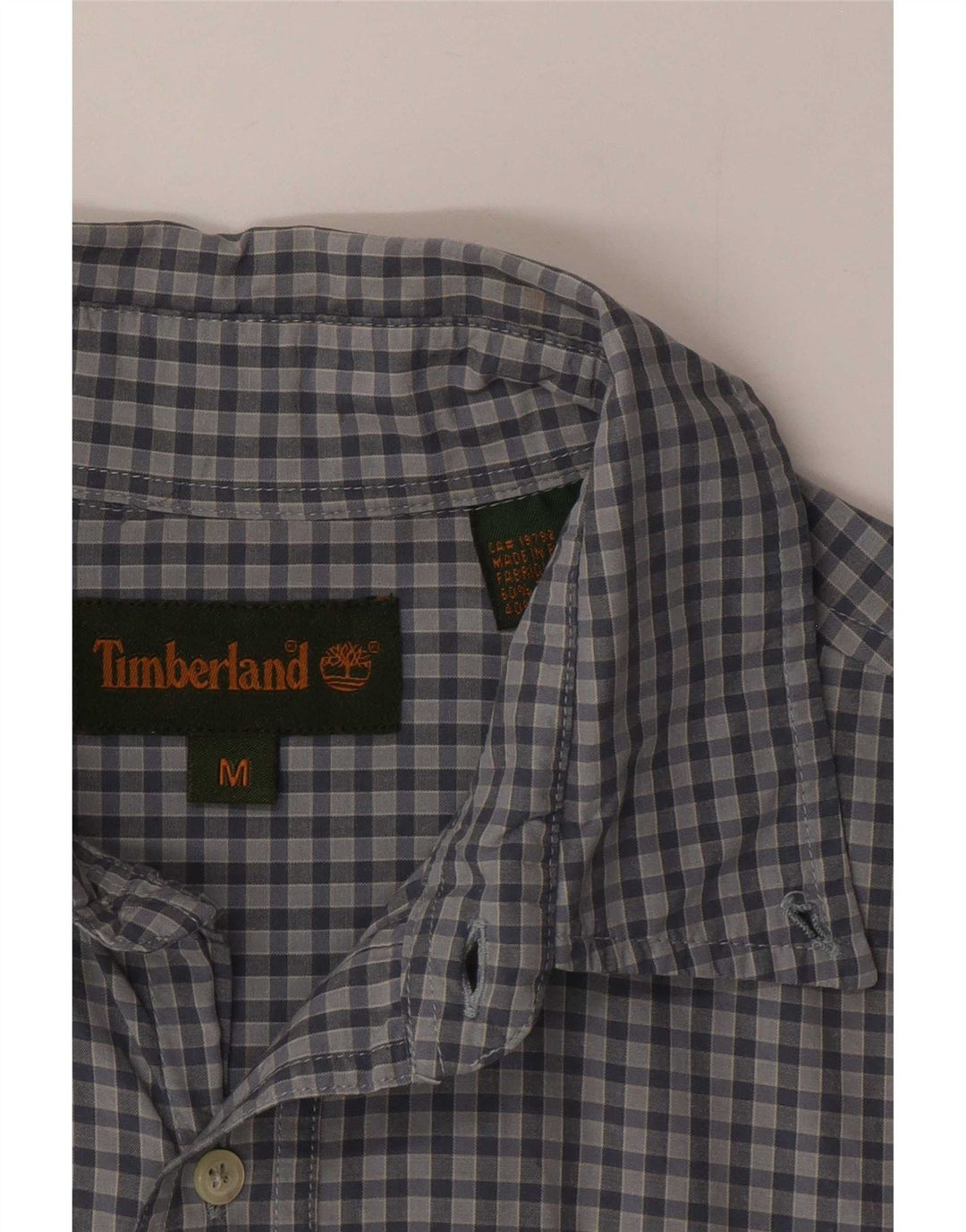 Мужская рубашка Timberland среднего синего цвета в клетку Tencel