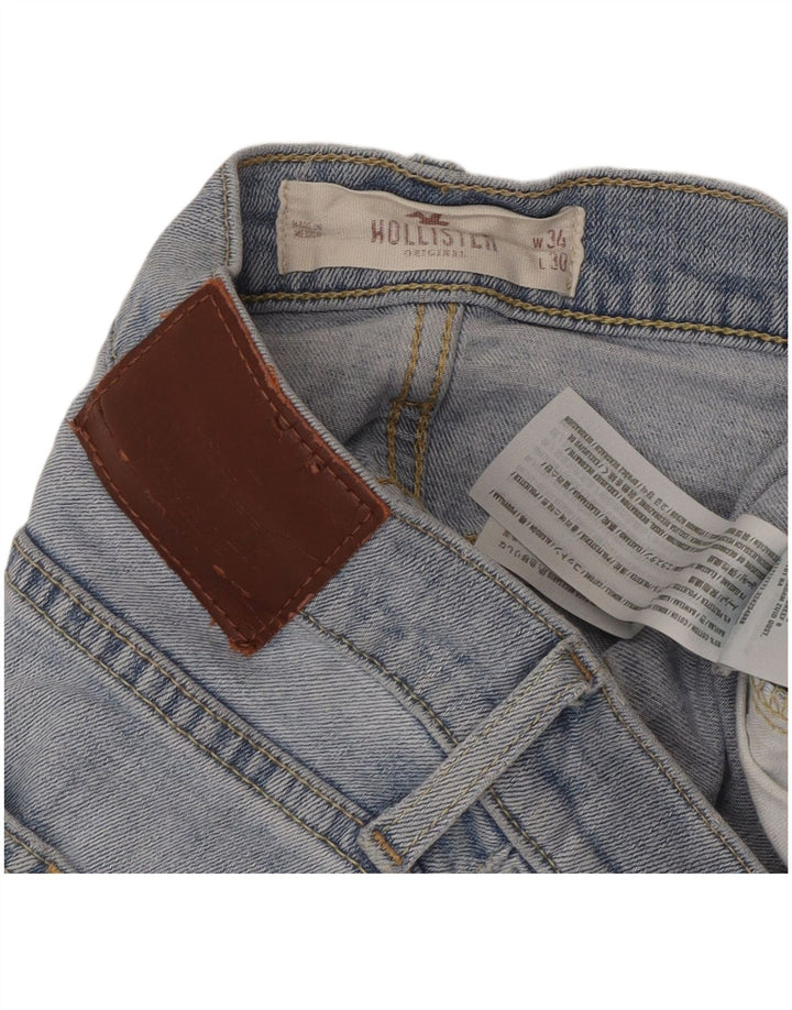 Мужские узкие джинсы Hollister W34 L30, синий хлопок