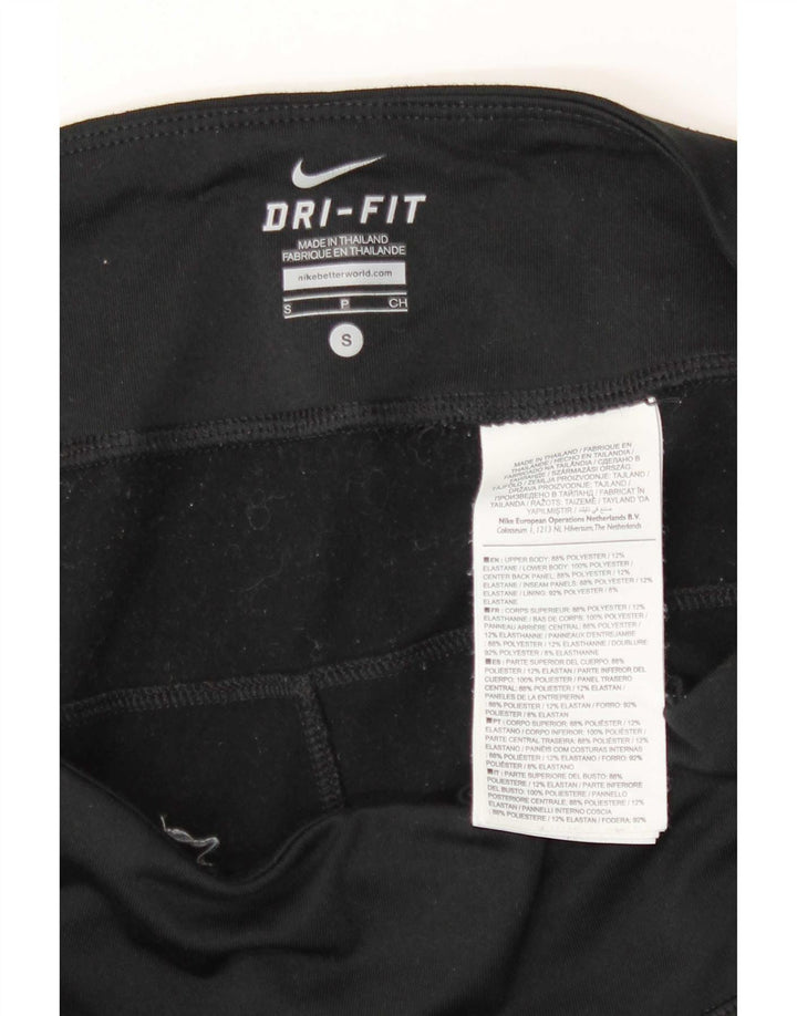 Женские леггинсы Nike Dri Fit UK 10, маленькие черные полиэстер