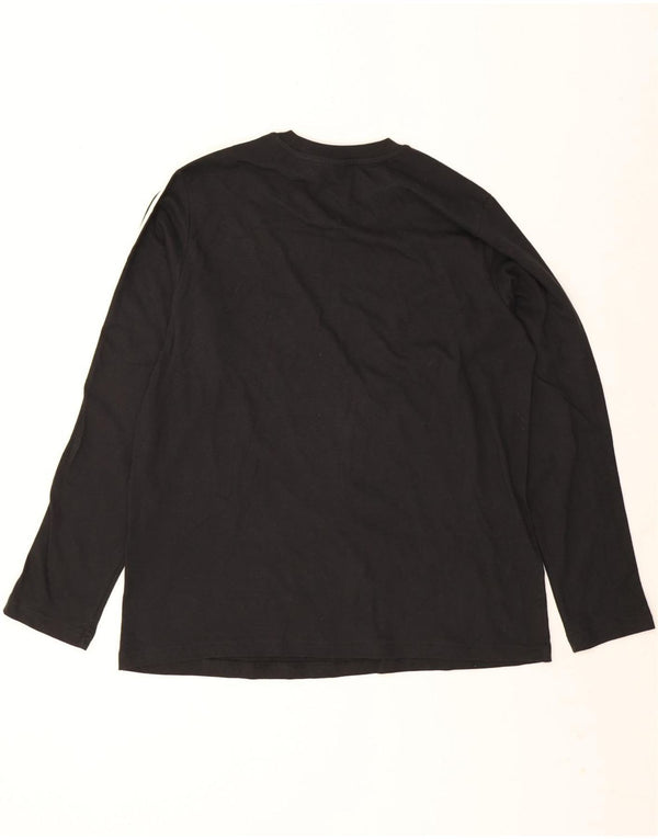 Женский топ Adidas с длинным рукавом UK 20/22 XL, черный хлопок