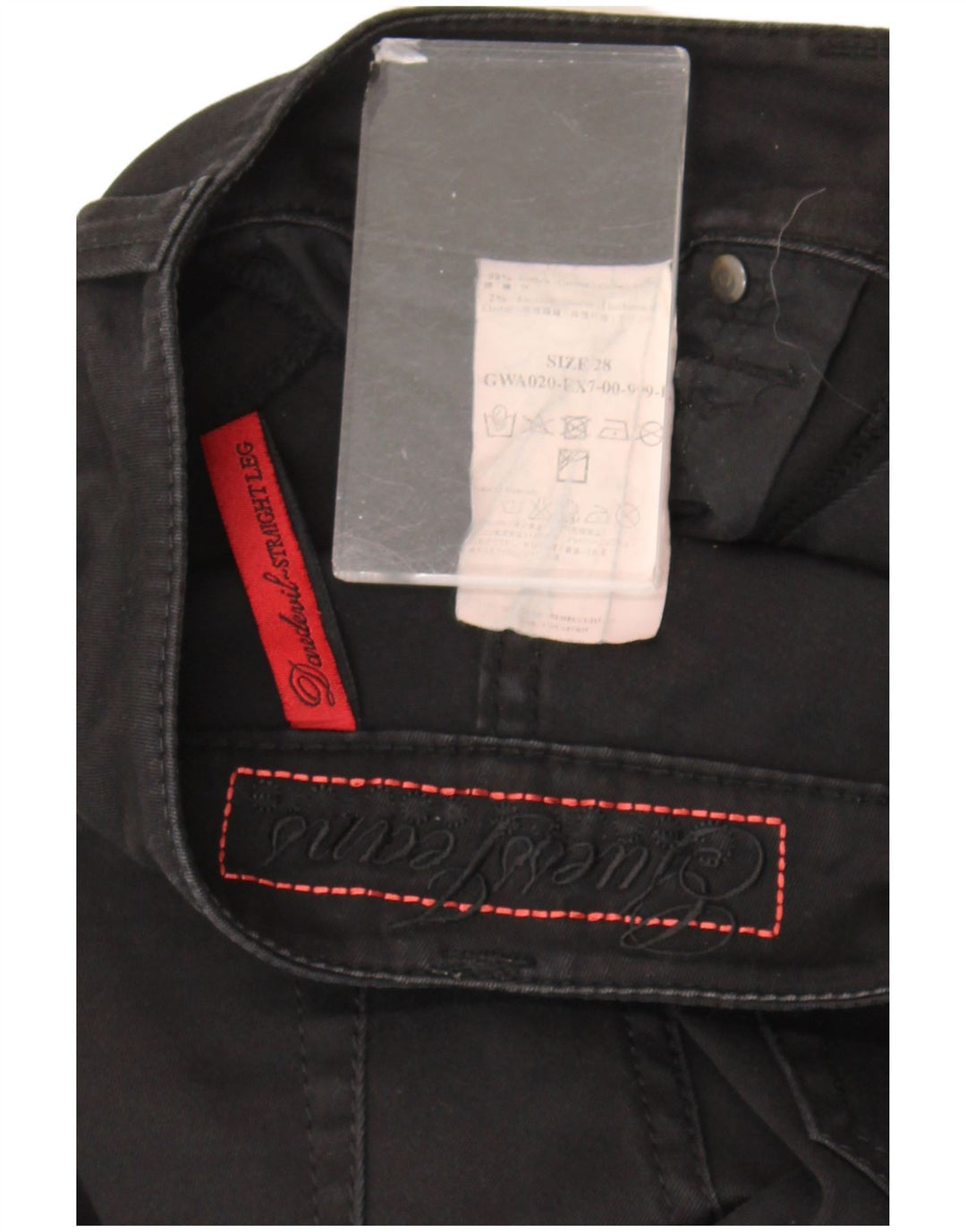Женские джинсы Bootcut Guess W28 L29, черные хлопковые