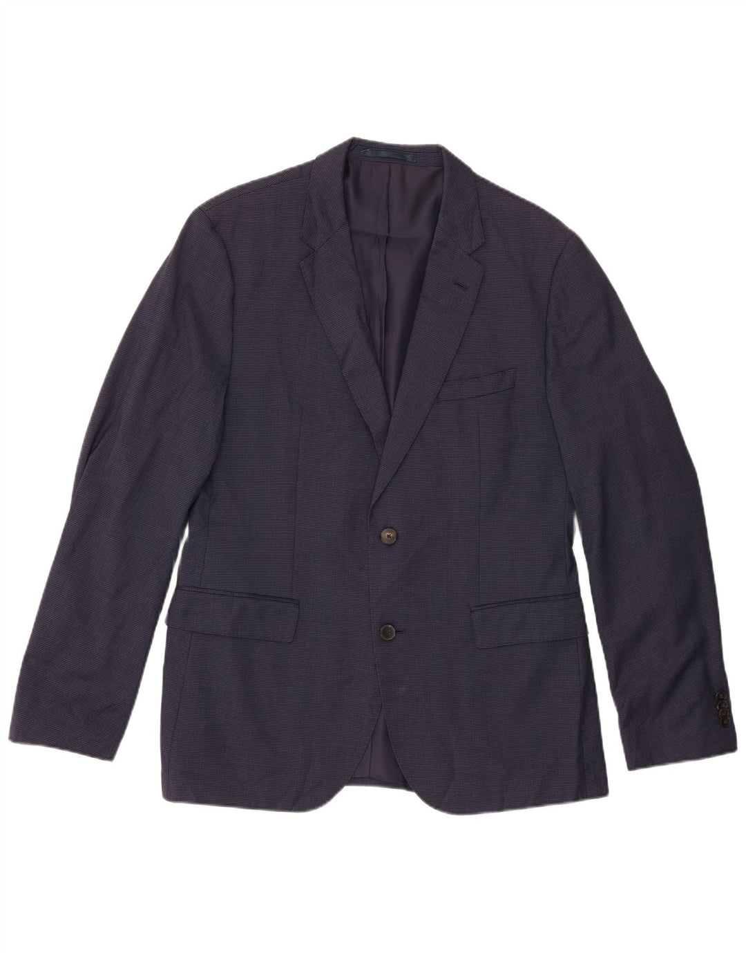 Мужской пиджак с 2 пуговицами HUGO BOSS EU 52 XL, темно-синий в клетку, шерстяной