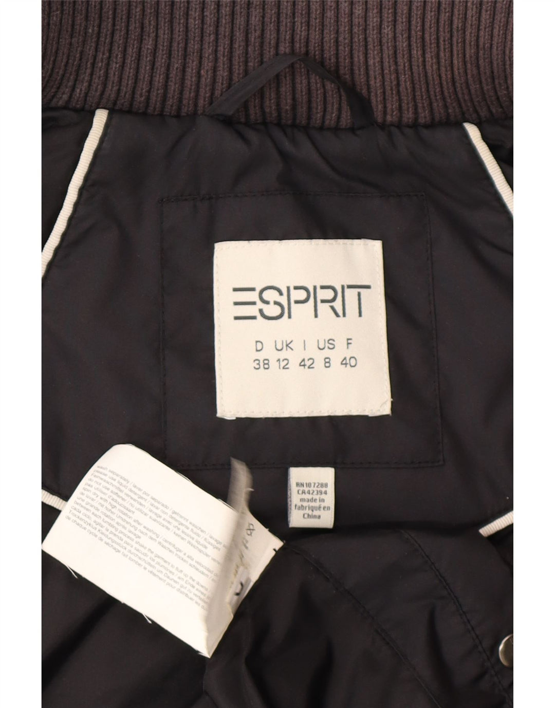 Женский утепленный жилет Esprit UK 12, средний черный полиэстер
