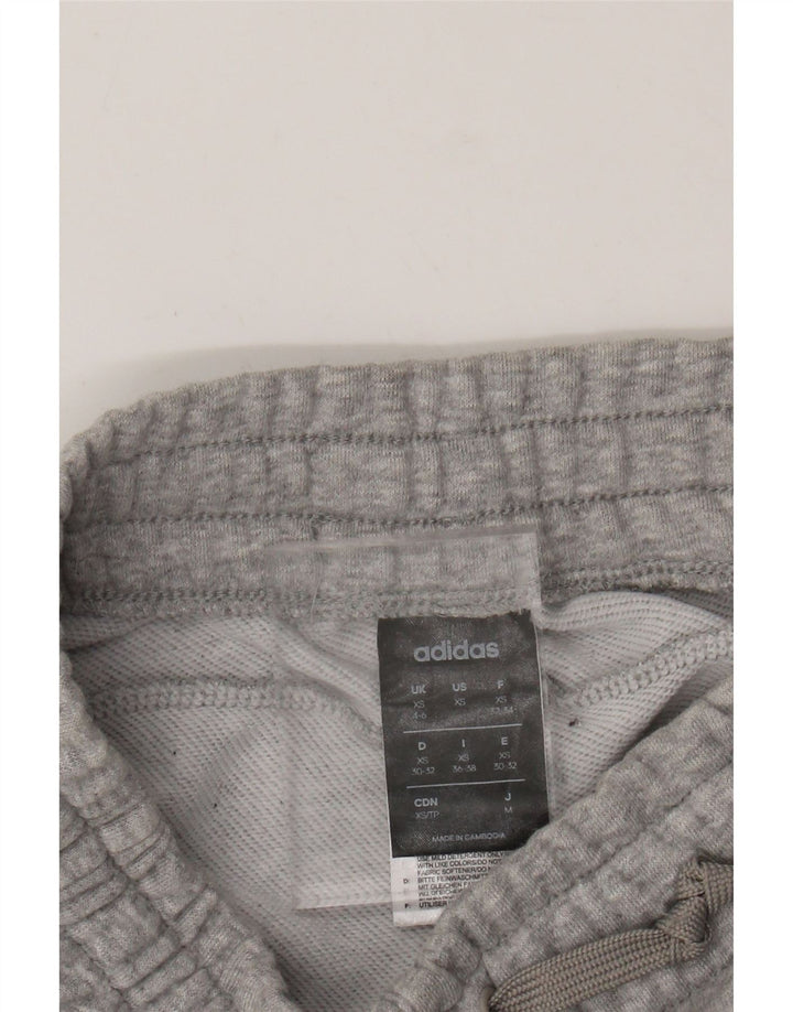 Женский спортивный костюм ADIDAS Брюки-джоггеры Великобритания 4/6 XS Серый хлопок в крапинку