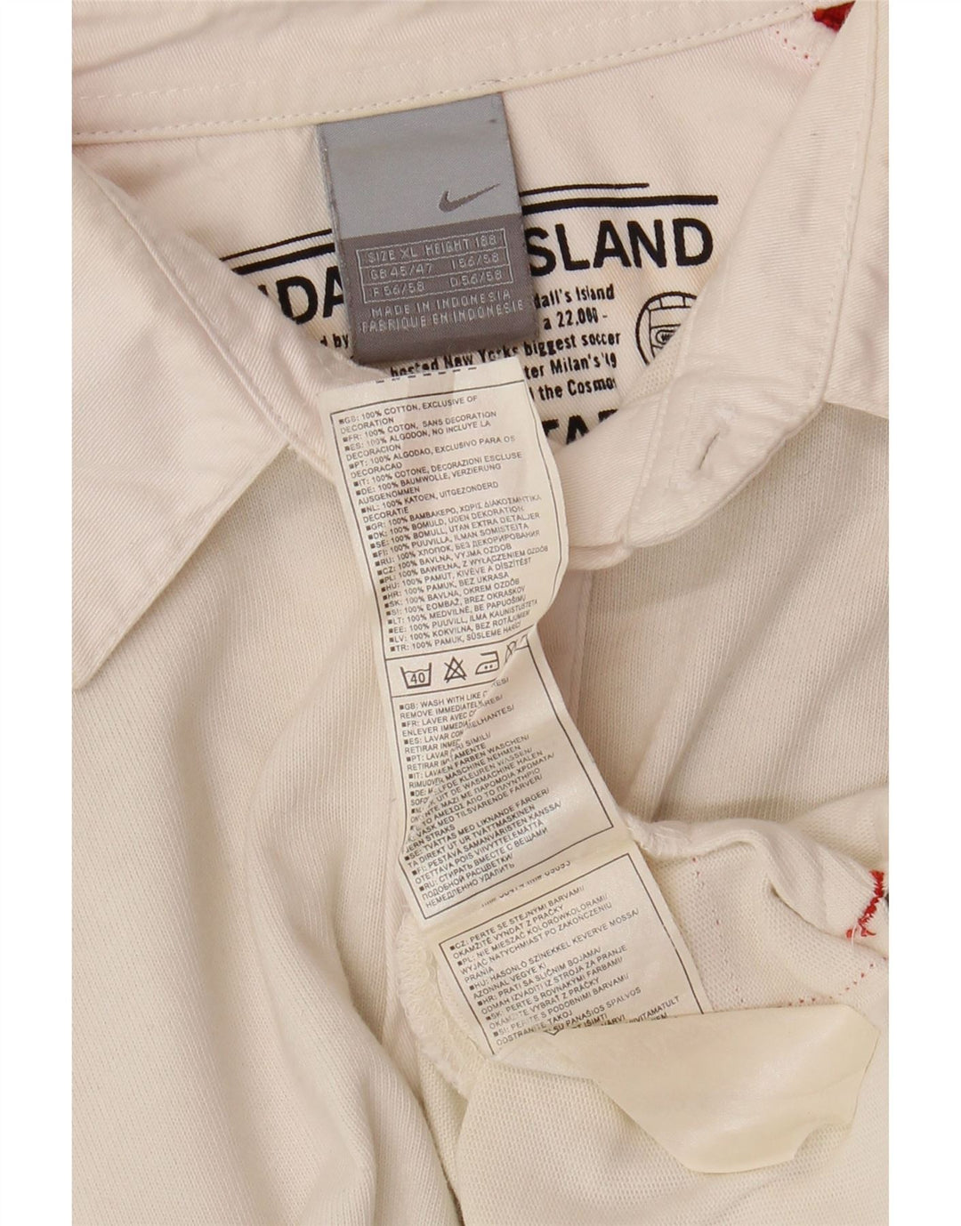 Мужская рубашка-поло для регби NIKE с длинным рукавом, Великобритания, 45/47 XL, белая с цветными блоками