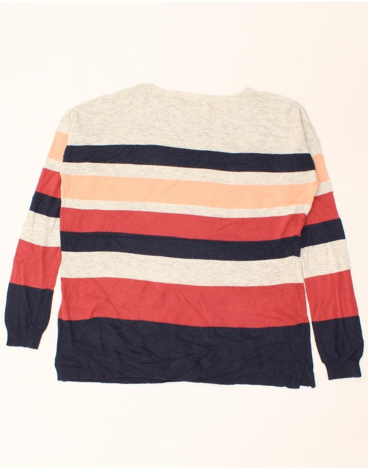 OASIS Womens Boat Neck Jumper Sweater UK 14 Medium Multicoloured Striped Vintage Oasis and Second-Hand Oasis from Messina Hembry 
