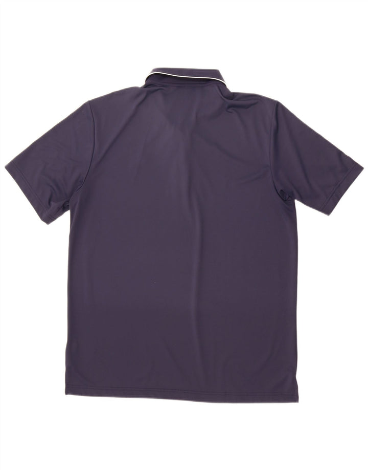 Мужская рубашка-поло Adidas среднего размера, темно-синяя, полиэстер