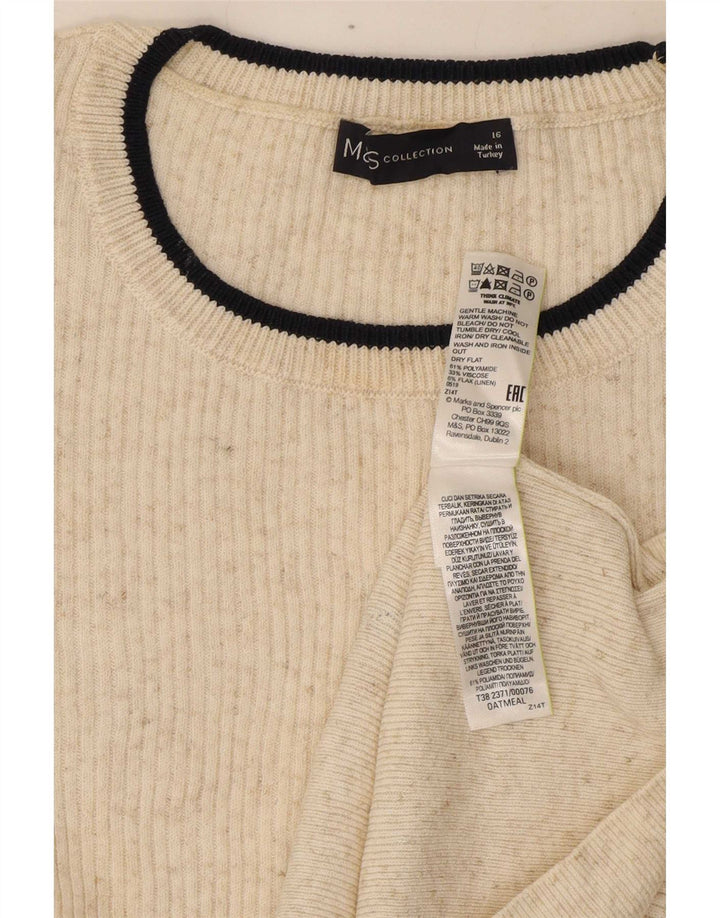 Женская блузка Marks & Spencer Top UK 16, большой белый полиамид