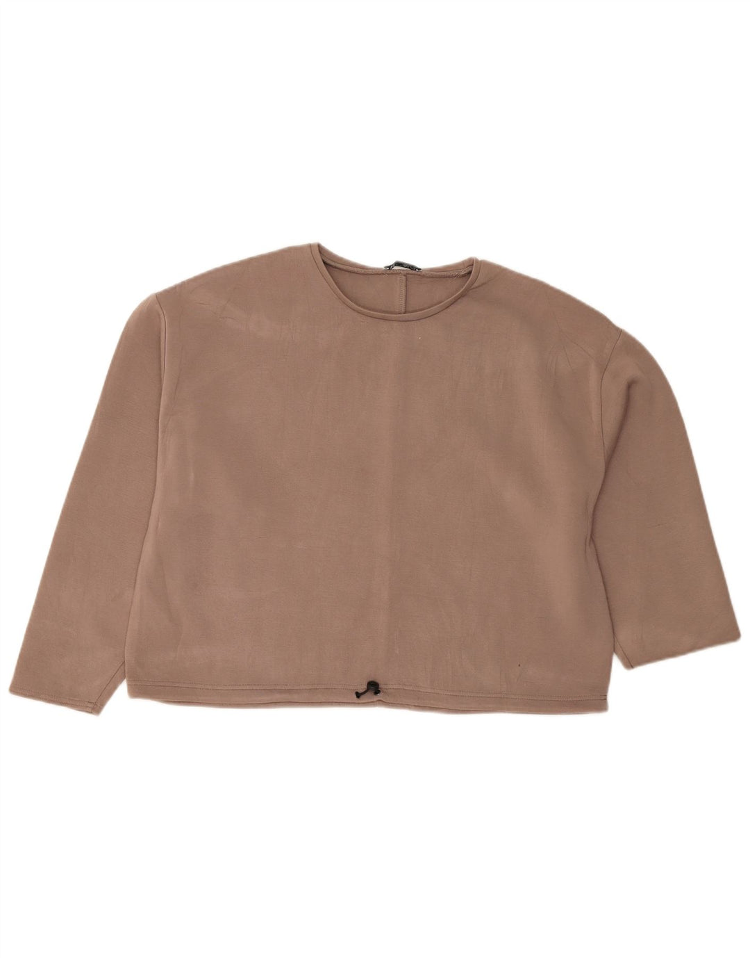 Женская укороченная блузка оверсайз Zara UK 18 XL Коричневый