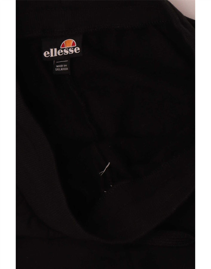 Мужские спортивные брюки Ellesse, джоггеры, маленькие черные, хлопковые