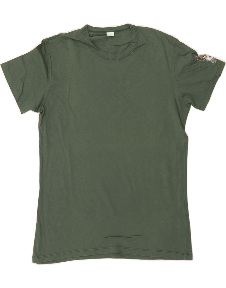 BENETTON Mens T-Shirt Top Large Green Cotton Vintage Benetton and Second-Hand Benetton from Messina Hembry 