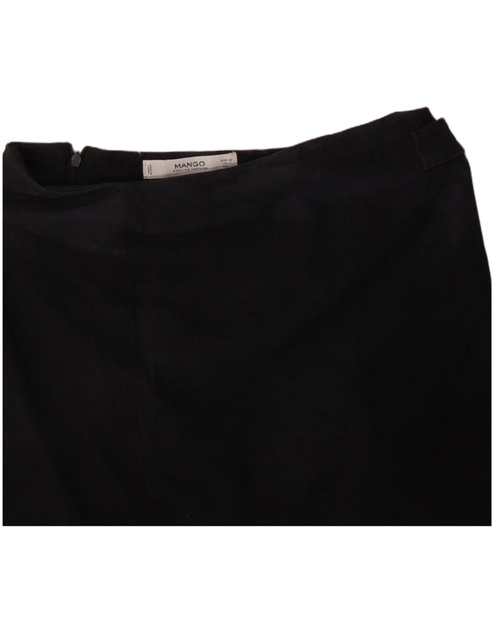 Женская замшевая мини-юбка Mango EU 34 XS W28 Темно-синяя кожа