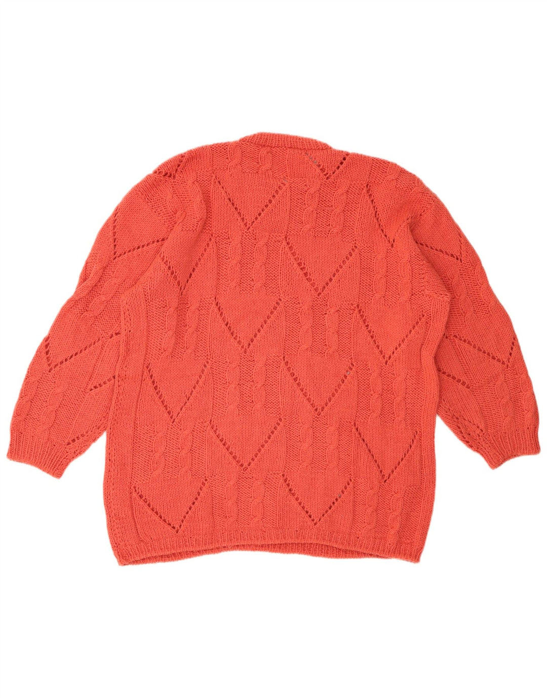 ВИНТАЖНЫЙ женский джемпер с круглым вырезом, Великобритания, 18 XL, красный