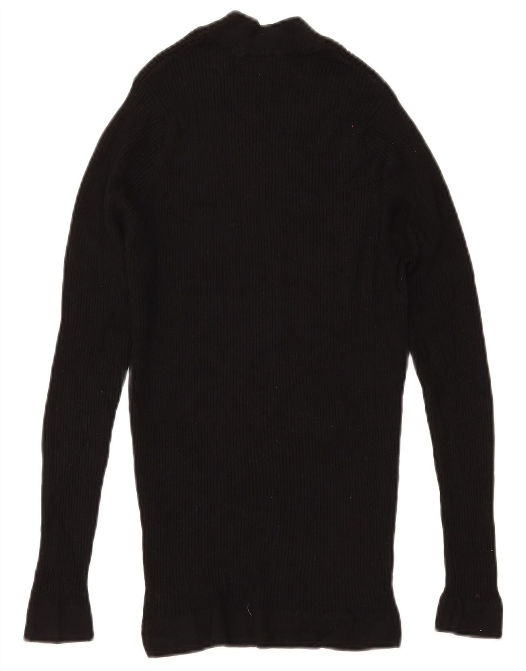 Женский джемпер с высоким воротником ZARA, Великобритания, 8, маленький, черный, вискоза