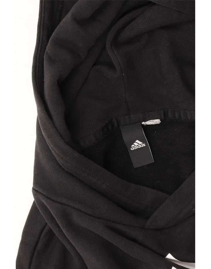 Мужской джемпер с капюшоном Adidas с рисунком, маленький черный