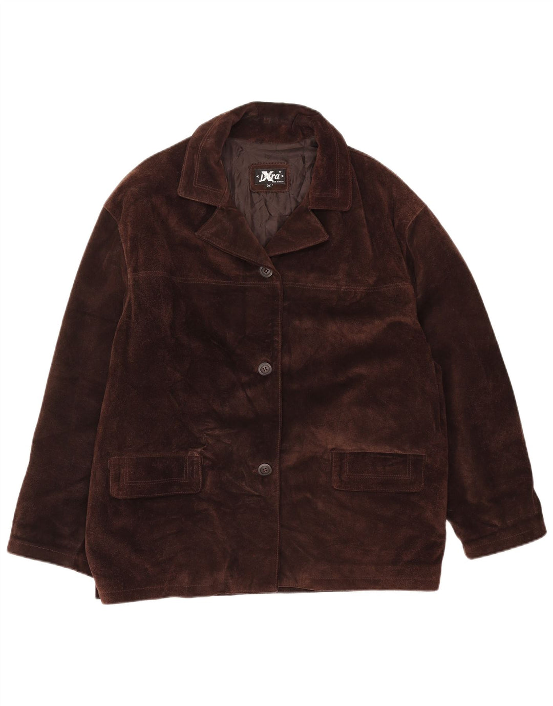 ВИНТАЖНАЯ женская замшевая куртка оверсайз UK 14, средний коричневый цвет