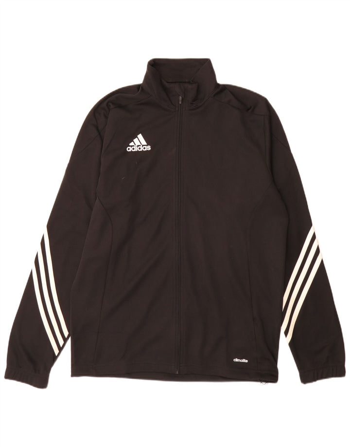 Мужская спортивная куртка Adidas Climalite, средний черный полиэстер