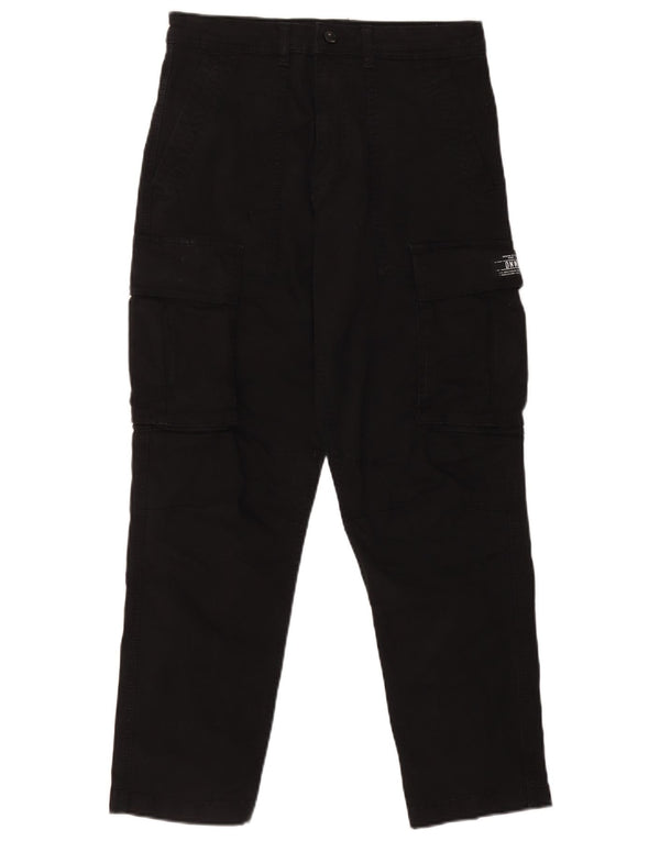 Мужские прямые брюки-карго Zara EU 40 Medium W31 L29, черные, хлопковые