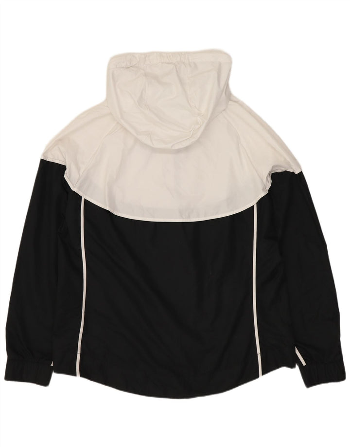 Мужская дождевик с капюшоном NIKE UK 40, большая черная полиэстер с цветными блоками