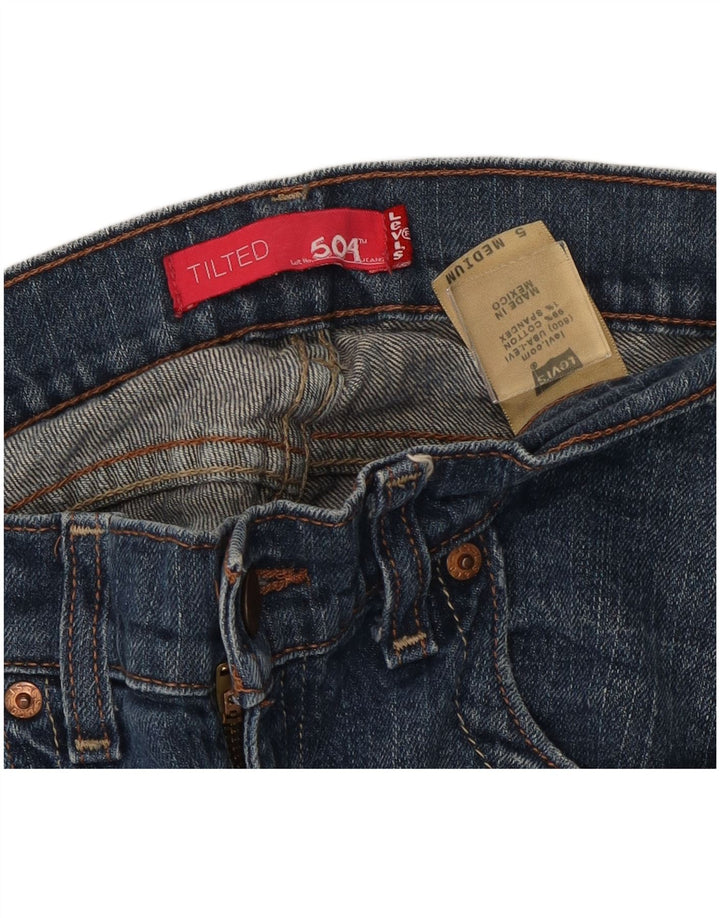 Женские джинсы Levi's 504 Tilted Slim, размер США 5, средний размер W30 L32, синий хлопок