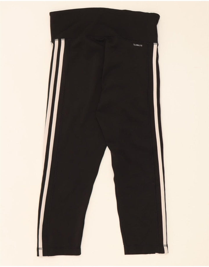 Женские леггинсы-капри Adidas Climalite UK 8/10, маленькие черные из полиэстера