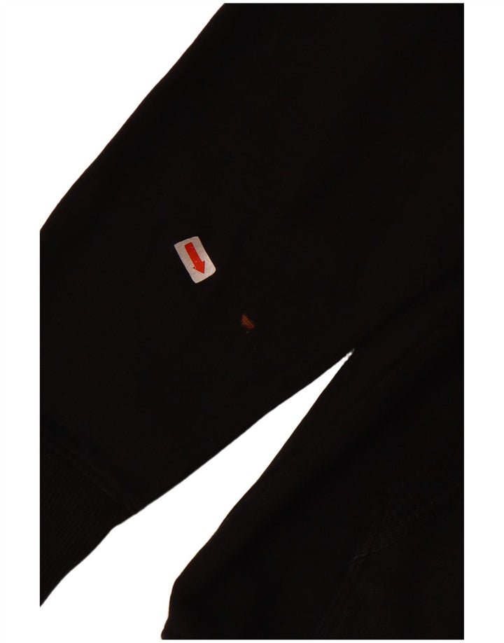 VANS Mens Graphic Hoodie Jumper Small Black Cotton