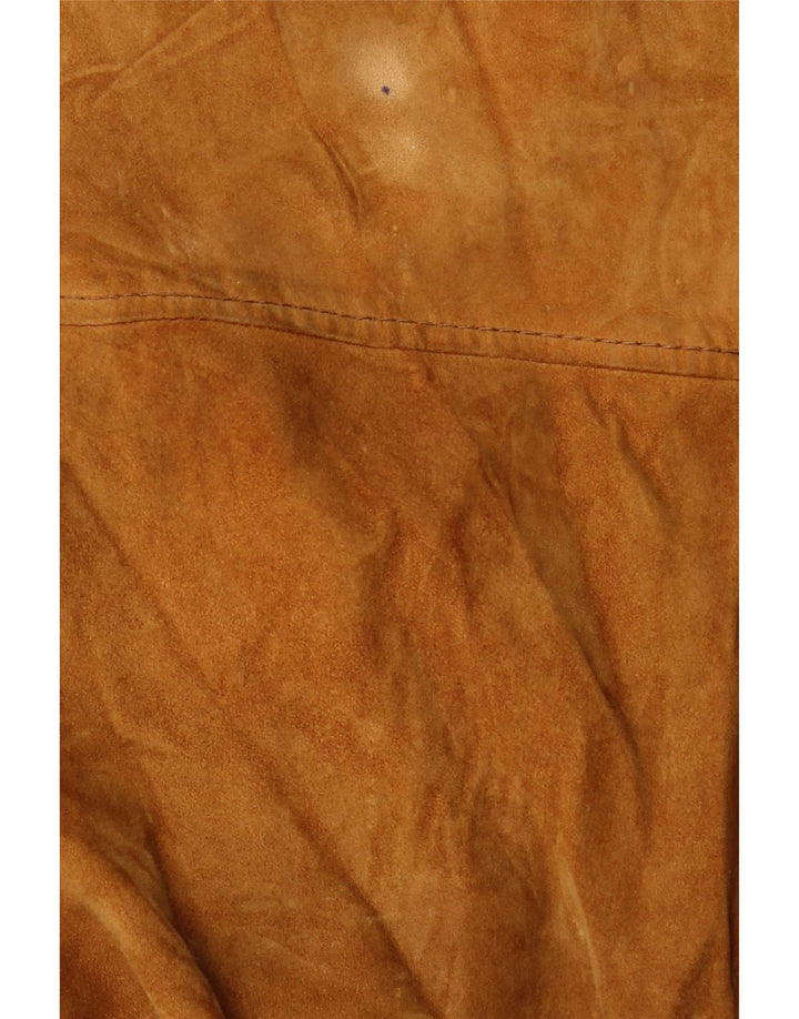 Мужской замшевый бомбер VINTAGE UK 38 средний бежевый