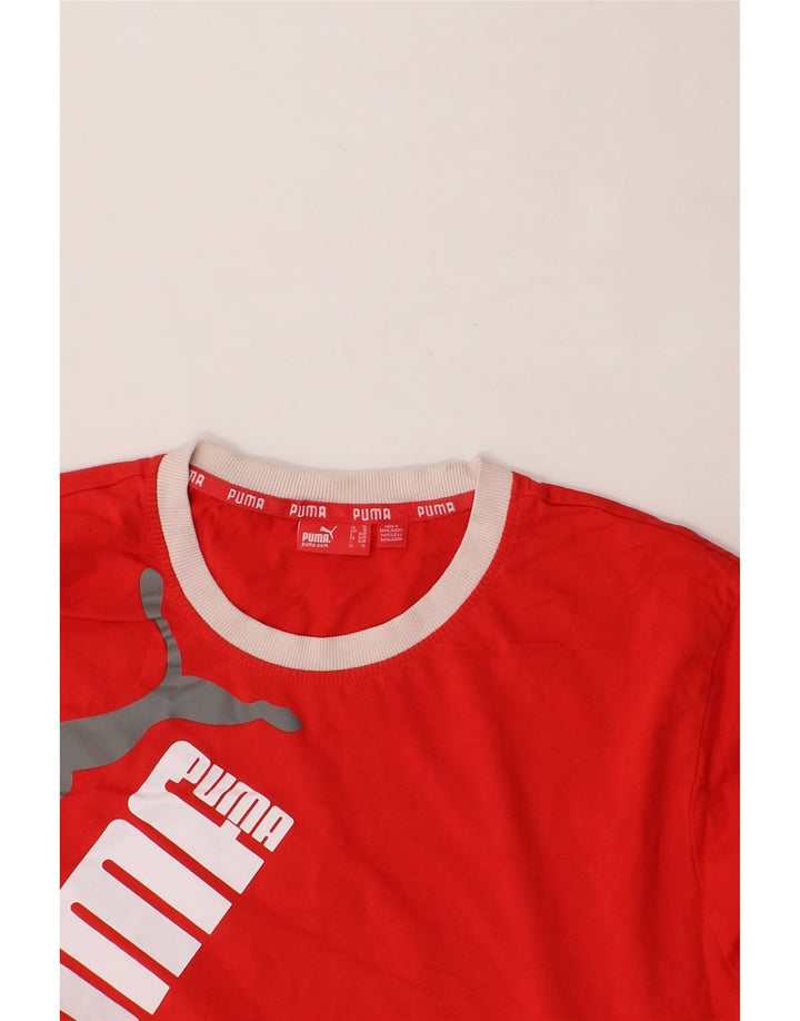 PUMA Mens Graphic T-Shirt Top XL Red Vintage Puma and Second-Hand Puma from Messina Hembry 