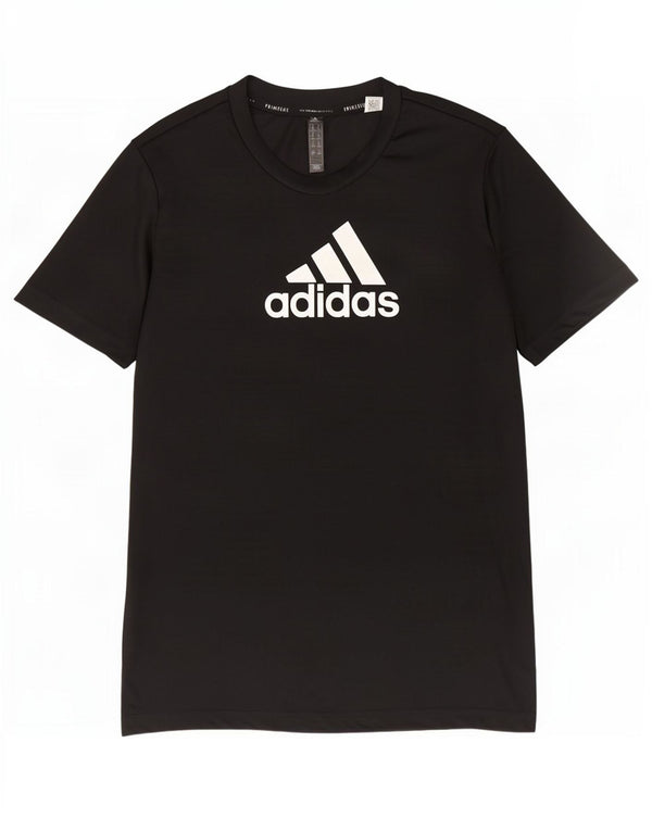 Женская футболка с рисунком Adidas Top UK 12/14, средний черный полиэстер