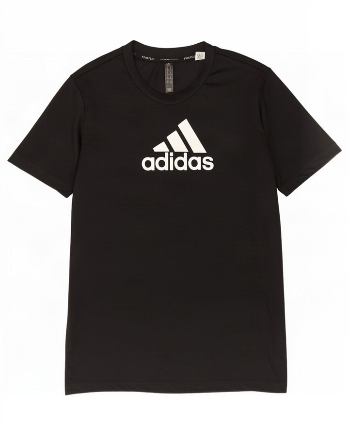 Женская футболка с рисунком Adidas Top UK 12/14, средний черный полиэстер
