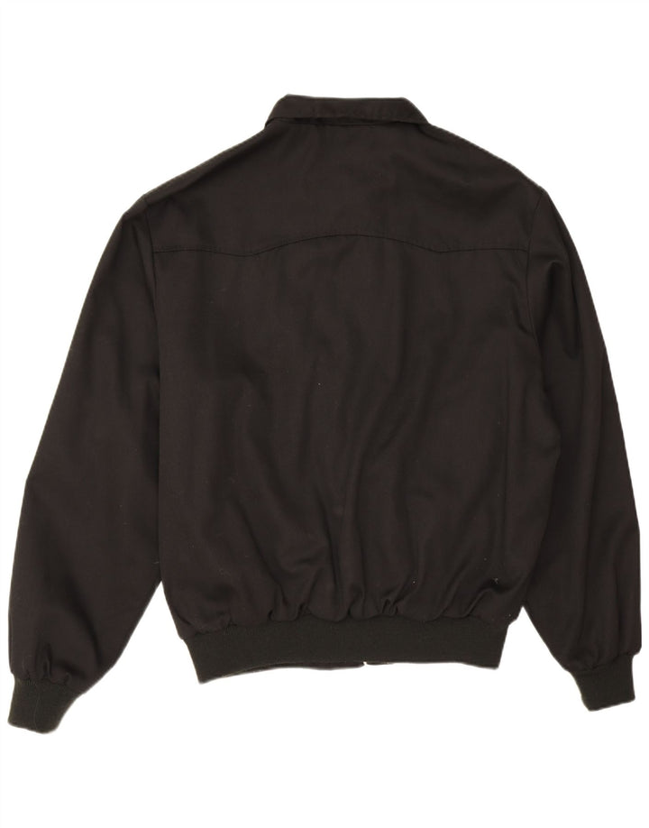 Винтажная мужская куртка-бомбер UK 40, большая черная полиэстер