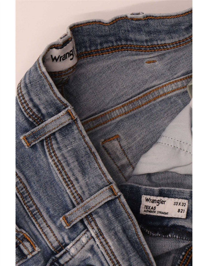Мужские прямые джинсы Wrangler Texas W33 L32, синий хлопок