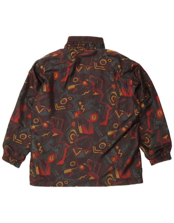 Женский бомбер Lavon с абстрактным узором UK 16, большой черный нейлон