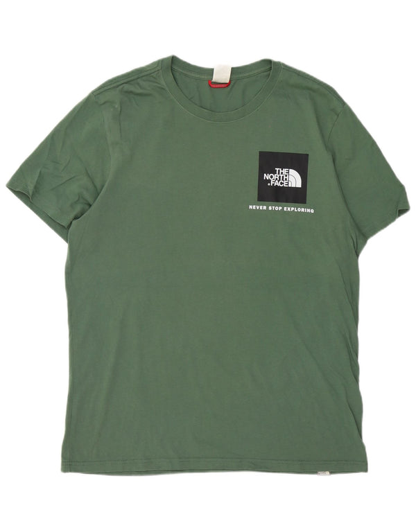 Мужская футболка с графическим рисунком The North Face, большой зеленый хлопок