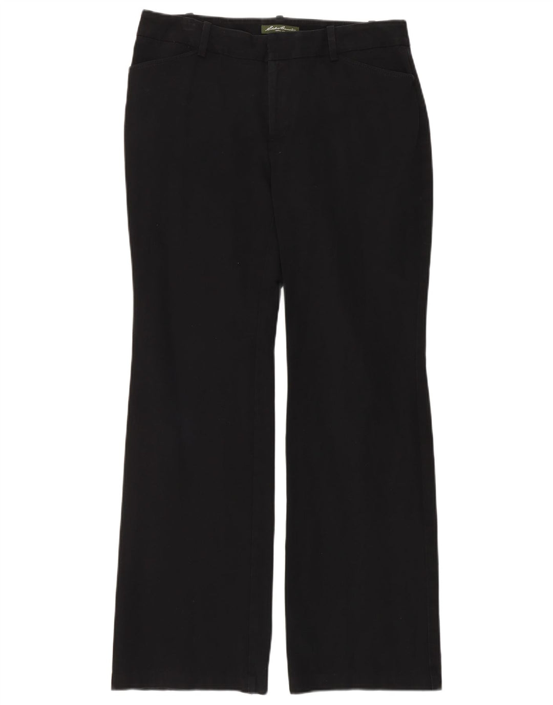 Женские повседневные брюки Eddie Bauer Bootcut, большие размеры W34 L34, черный хлопок, США 12