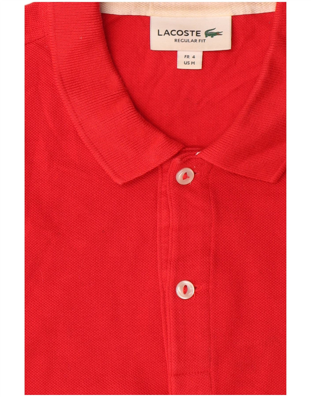 Мужская рубашка-поло стандартного кроя Lacoste, размер 4, средний красный хлопок, хлопок