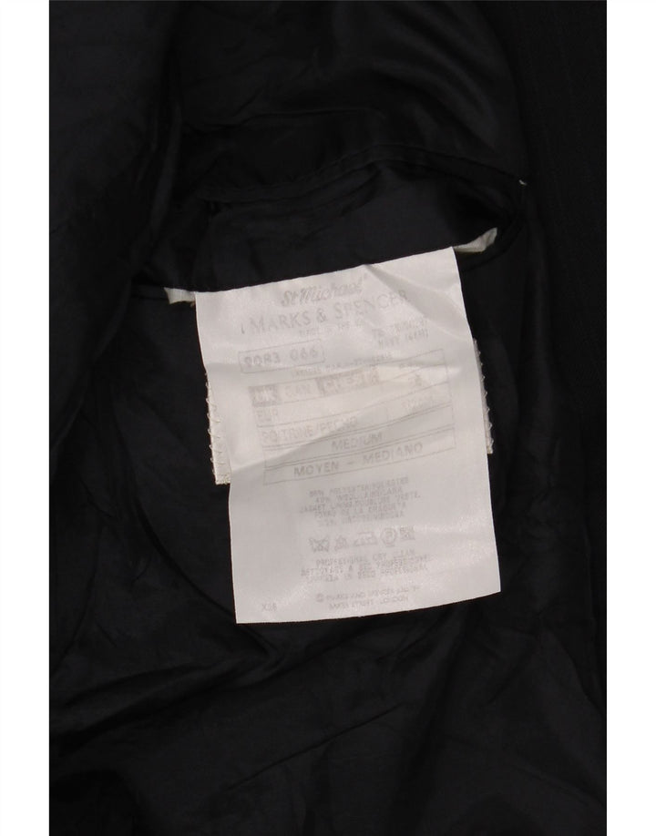 Мужской пиджак с 2 пуговицами Marks & Spencer UK 44 2XL темно-синий в тонкую полоску