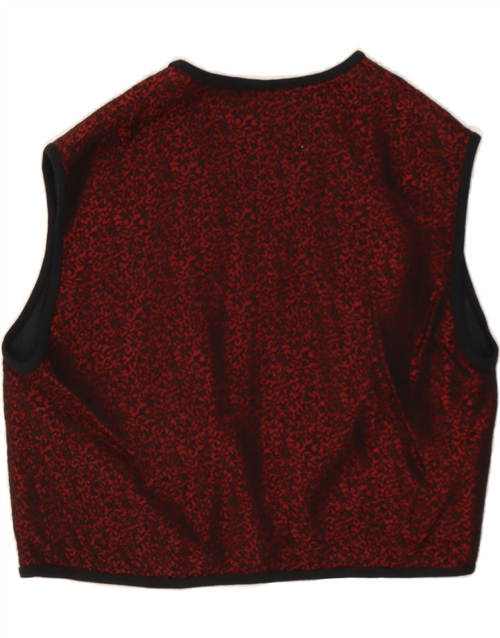 VINTAGE Womens OPEN Waistcoat UK 14 Medium Red Spotted Vintage Vintage and Second-Hand Vintage from Messina Hembry 