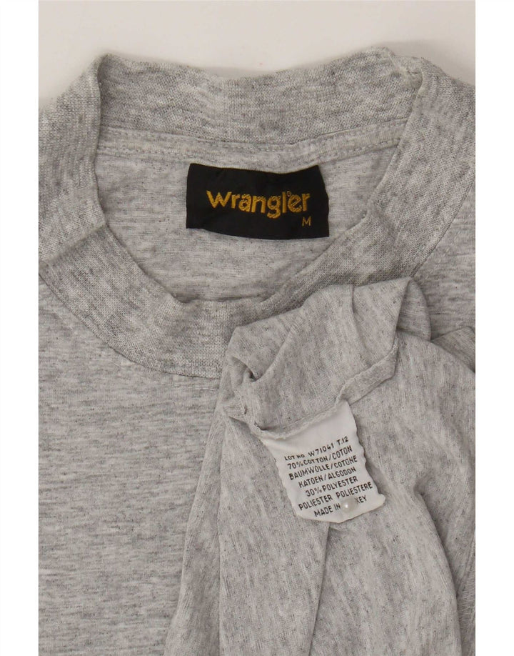 Мужская футболка Wrangler из хлопка среднего серого цвета с крапинками