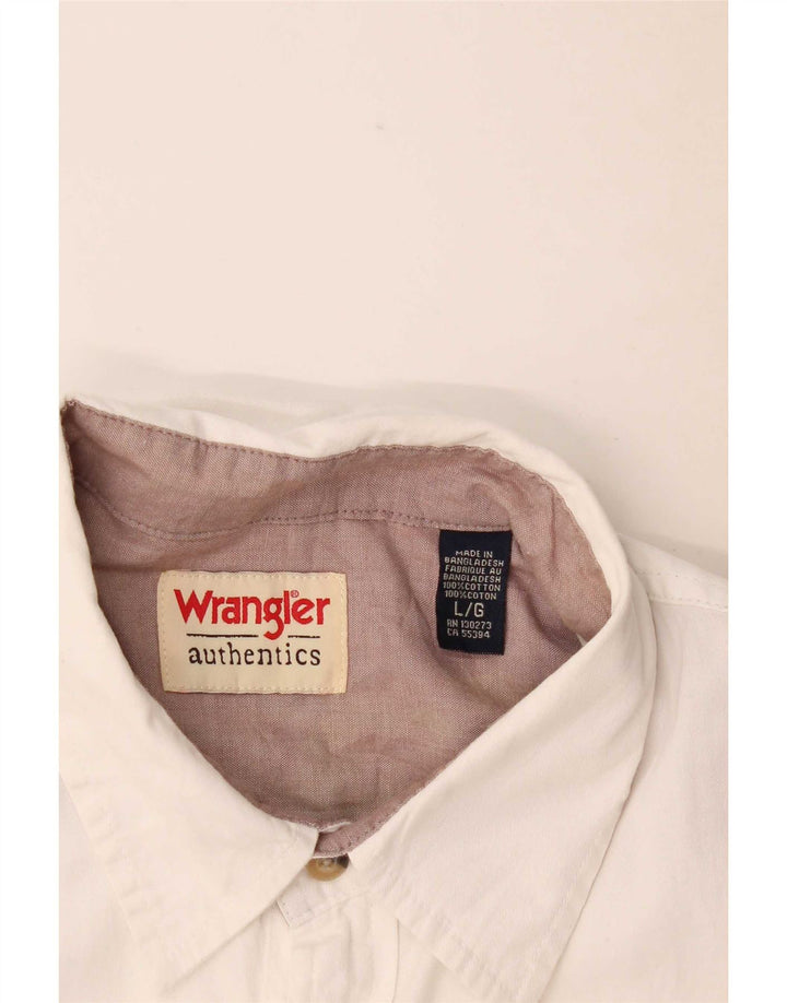 Мужская рубашка с коротким рукавом Wrangler, большой белый хлопок, хлопок