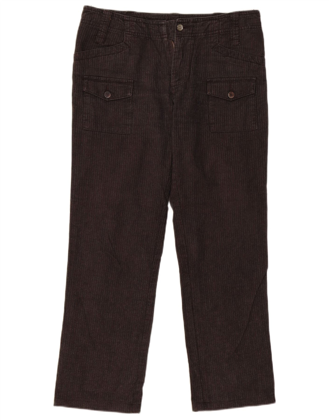 ELLESSE Женские прямые брюки карго IT 44 Medium W32 L28 Серые в тонкую полоску