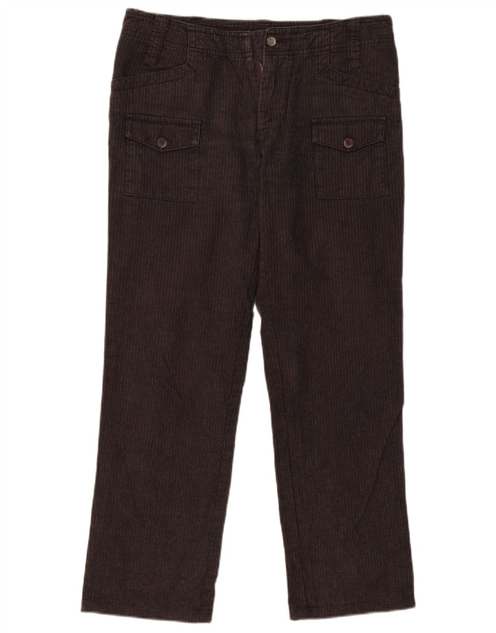 ELLESSE Женские прямые брюки карго IT 44 Medium W32 L28 Серые в тонкую полоску