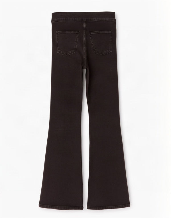 Женские расклешенные джинсы с высокой талией Topshop W30 L32, черные