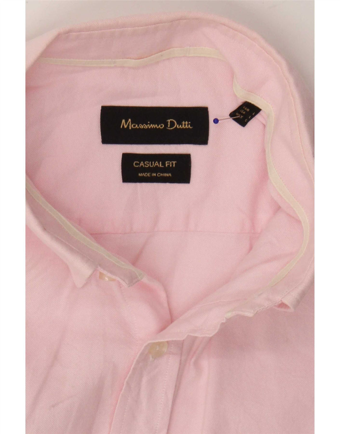 Мужская рубашка повседневного кроя Massimo Dutti, большая розовая