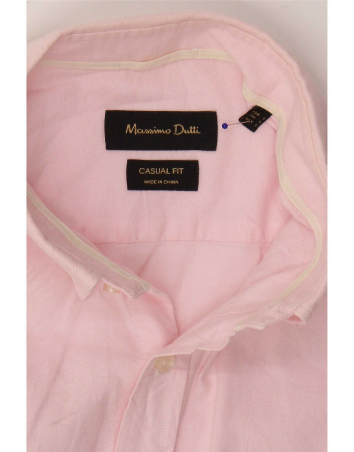 Мужская рубашка повседневного кроя Massimo Dutti, большая розовая