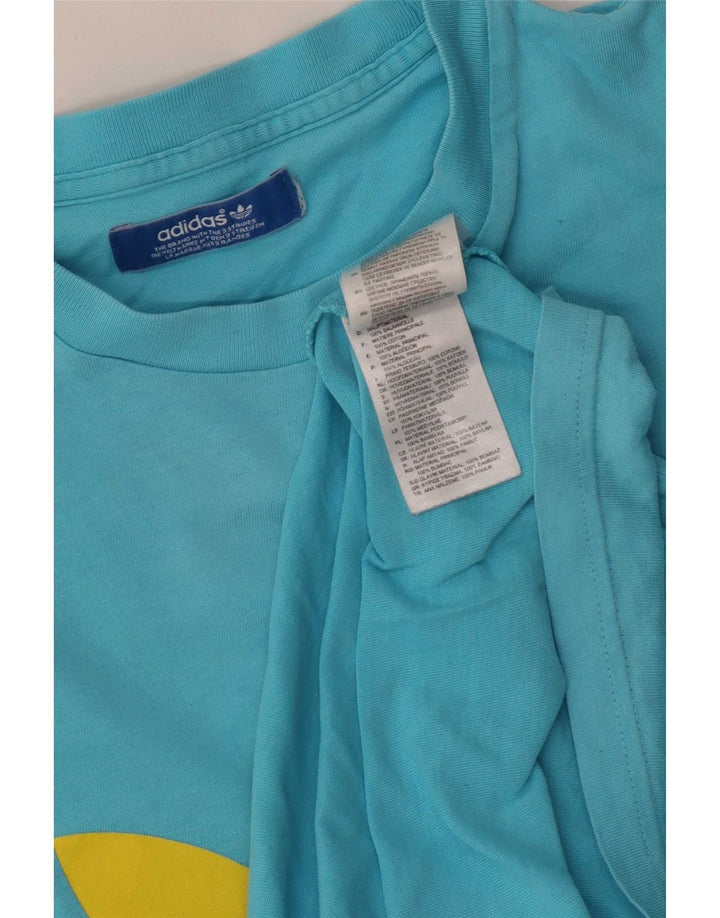 Мужская футболка с рисунком Adidas Top Medium Blue Cotton