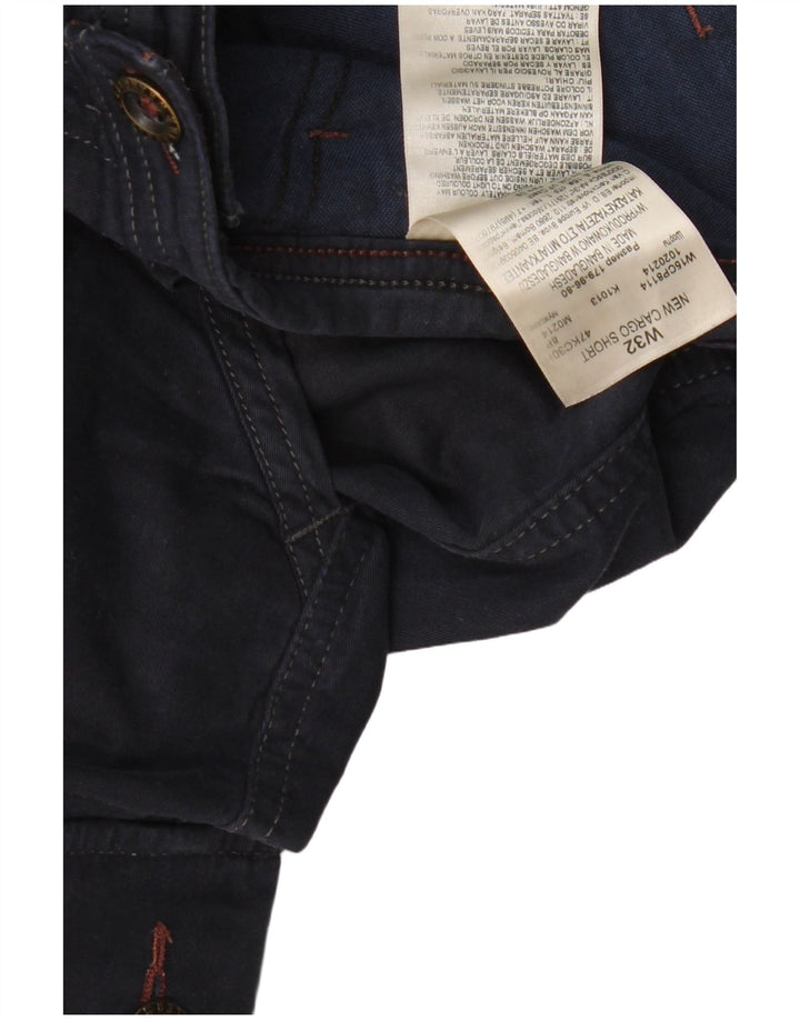 Мужские шорты-карго Wrangler W32, средние, темно-синие, хлопковые