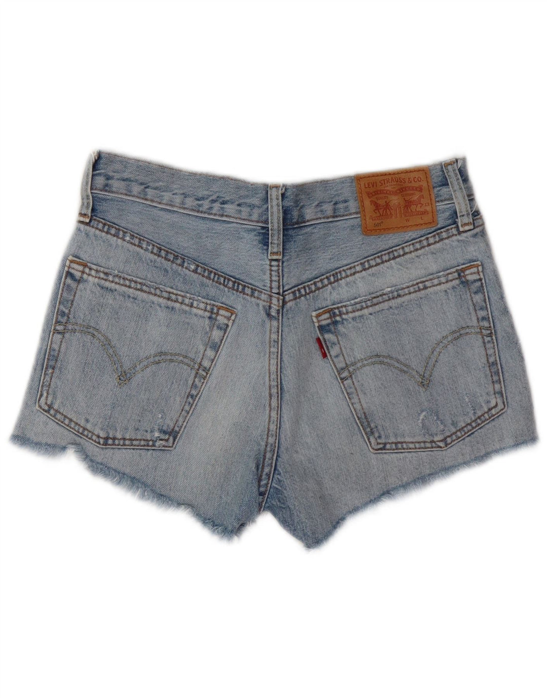 Женские джинсовые шорты LEVI'S 501 W24 XS синие, хлопок