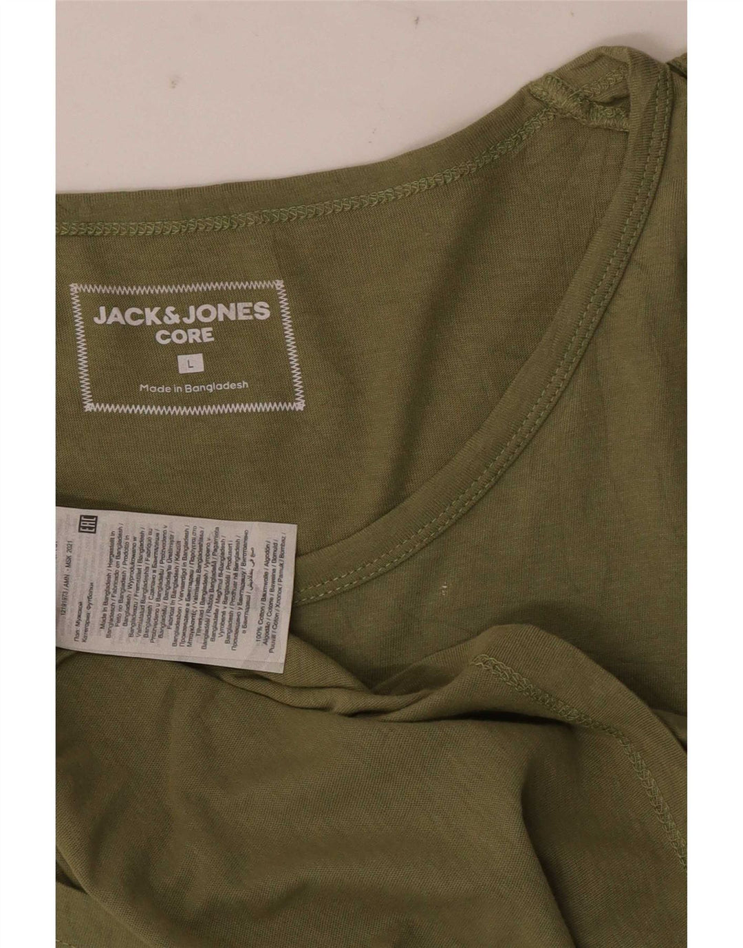 Мужской жилет с рисунком Jack & Jones, большой зеленый хлопок