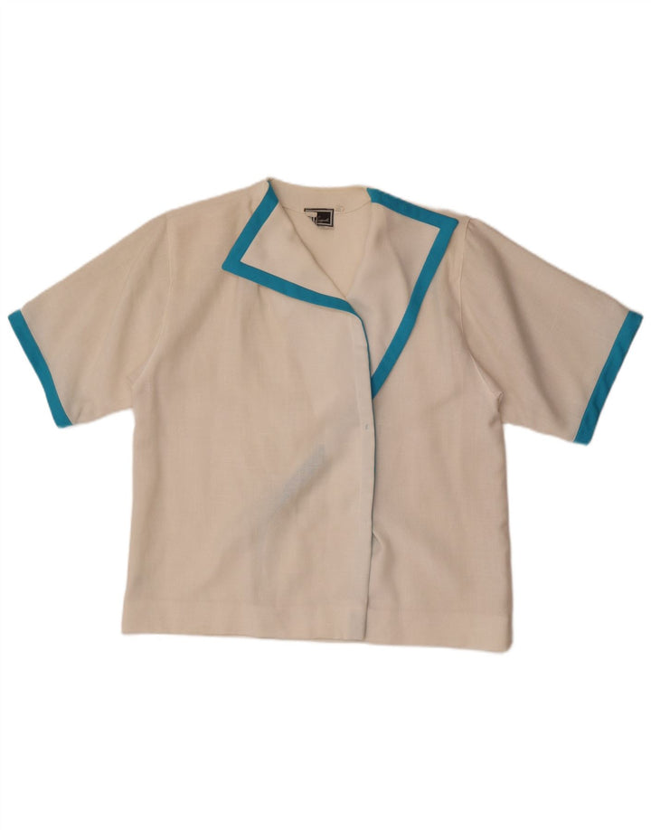 Женский кардиган Luisa Spagnoli Top IT 46, большой белый, полиэстер с цветными блоками